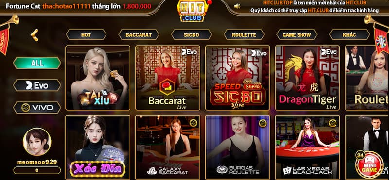 Các bước tham gia sảnh Live Casino Hit Club